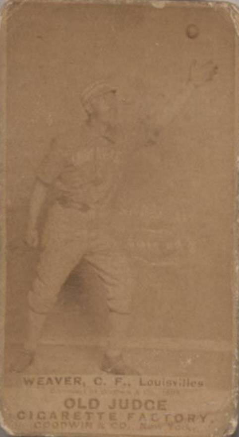 1887 Old Judge Weaver, C.F., Louisvilles #481-2a Baseball Card