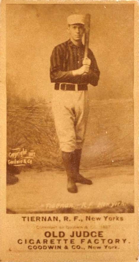 1887 Old Judge Tiernan, R.F. New Yorks #457-6a Baseball Card