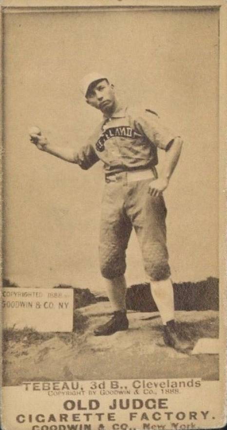 1887 Old Judge Tebeau, 3d B., Clevelands #453-4b Baseball Card