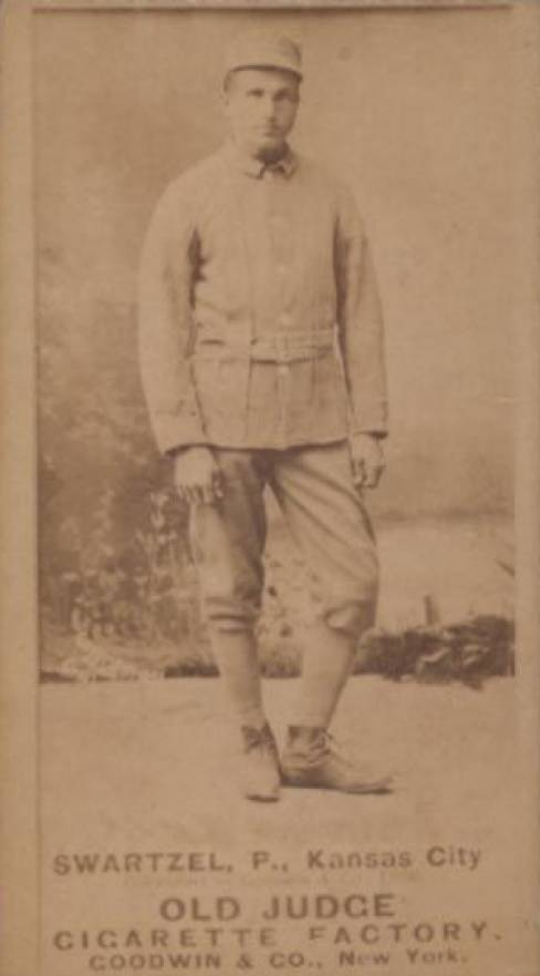 1887 Old Judge Swartzel, P., Kansas City #450-6a Baseball Card
