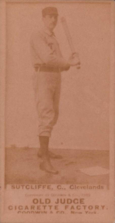 1887 Old Judge Sutcliffe, C., Clevelands #447-4a Baseball Card