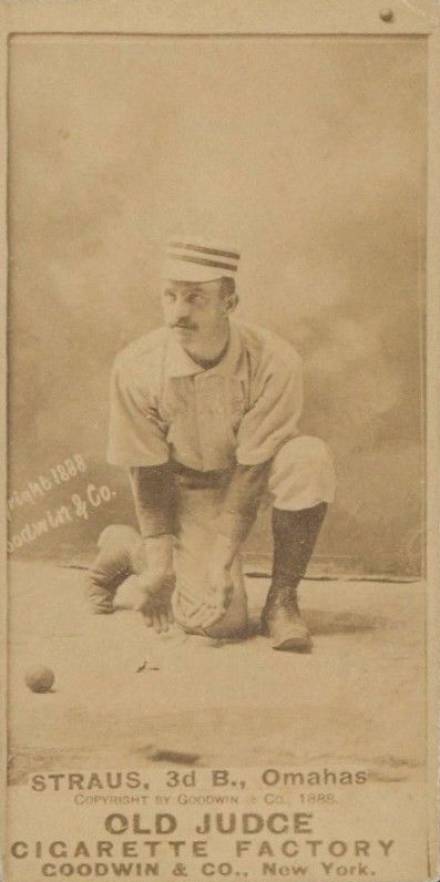 1887 Old Judge Straus, 3d B., Omahas #442-1a Baseball Card
