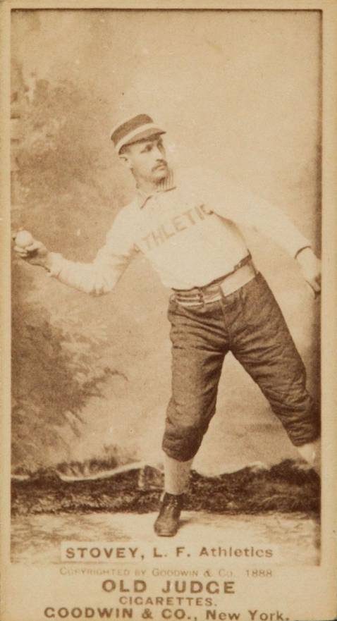 1887 Old Judge Stovey, L.F., Athletics #440-8a Baseball Card