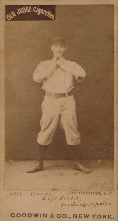 1887 Old Judge Seery, Left Field, Indianapolis #406-2b Baseball Card