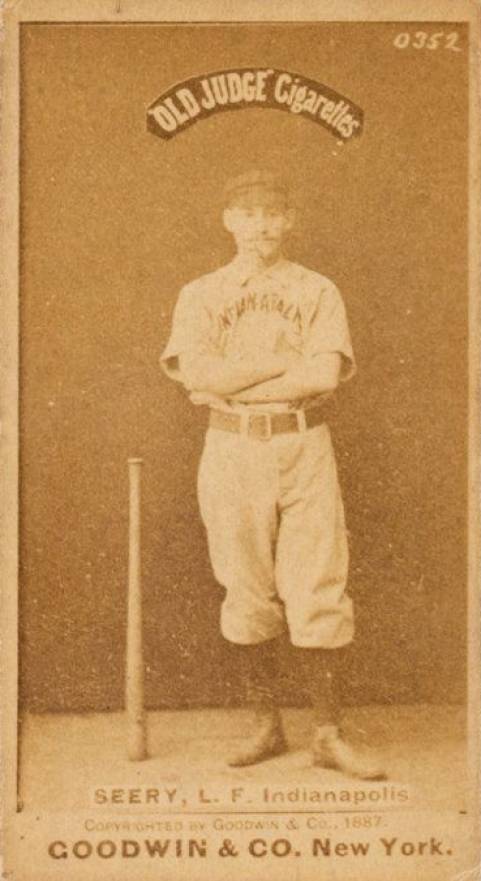 1887 Old Judge Seery, L.F. Indianapolis #406-3b Baseball Card