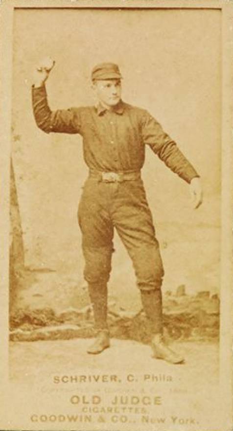 1887 Old Judge Schriver, C. Phila #405-5b Baseball Card