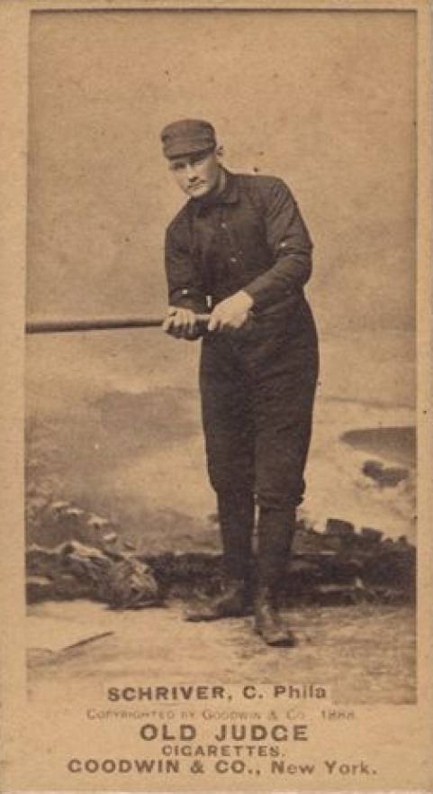 1887 Old Judge Schriver, C. Phila #405-2a Baseball Card