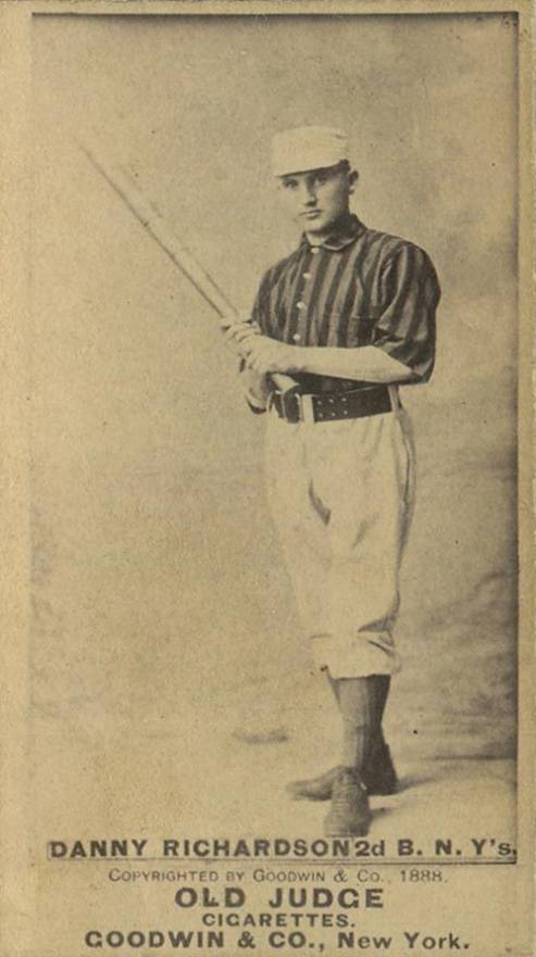 1887 Old Judge Danny Richardson, 2d B.,N.Y's #385-3a Baseball Card