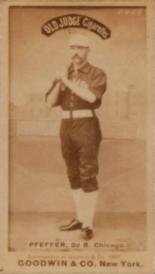 1887 Old Judge Pfeffer, 2d B, Chicago. #366-4a Baseball Card