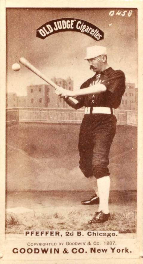 1887 Old Judge Pfeffer, 2d B, Chicago. #366-3a Baseball Card
