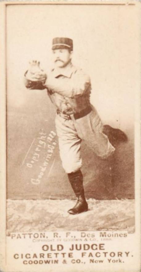 1887 Old Judge Patton, R.F., Des Moines #362-5b Baseball Card