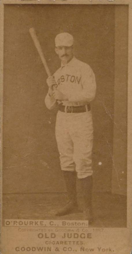 1887 Old Judge O'Rourke, C., Boston. #359-4a Baseball Card