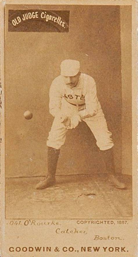 1887 Old Judge O'Rourke, Catcher, Boston #359-2a Baseball Card