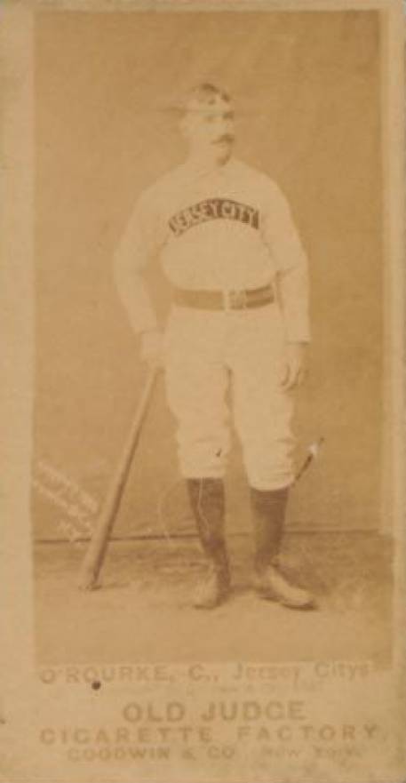 1887 Old Judge O'Rourke, C., Jersey Citys #359-5a Baseball Card