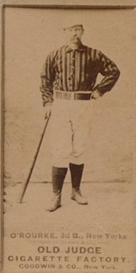 1887 Old Judge O'Rourke, 3d B., New Yorks #358-2b Baseball Card