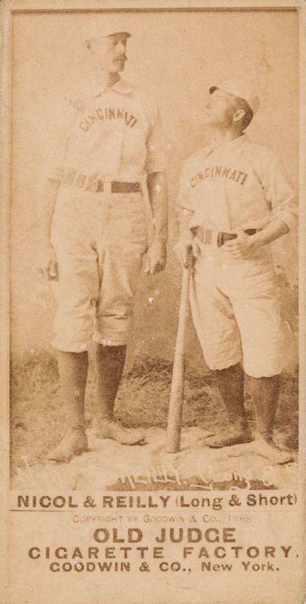1887 Old Judge Nicol & Reilly (Long & Short) #346-7b Baseball Card