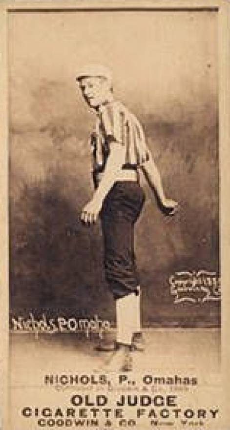 1887 Old Judge Nichols, P., Omahas #342-4a Baseball Card