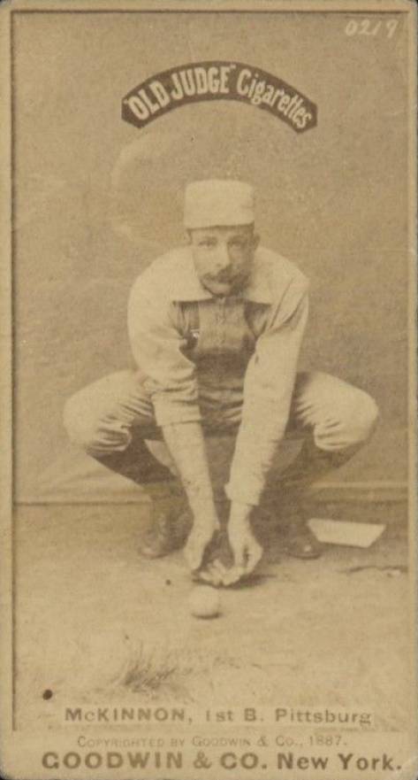 1887 Old Judge McKinnon, 1st B. Pittsburg #315-1a Baseball Card
