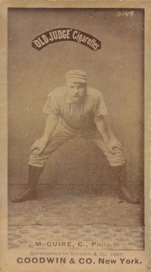 1887 Old Judge McGuire, C., Phila. #312-1b Baseball Card