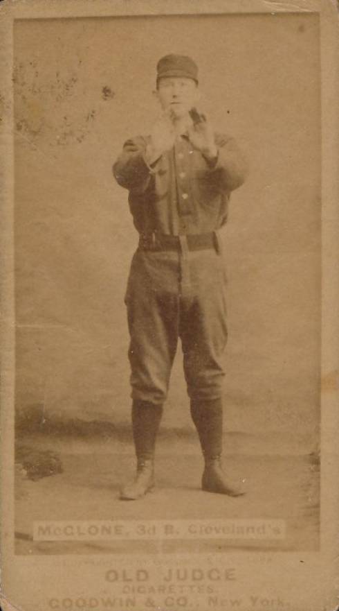1887 Old Judge McGlone, 3d B. Cleveland's #311-2a Baseball Card