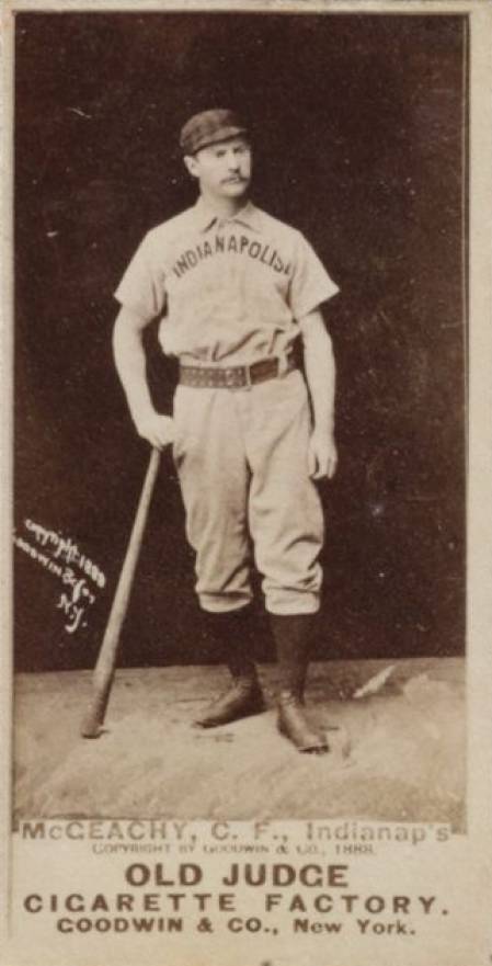 1887 Old Judge McGeachy, C.F., Indianap's #310-1b Baseball Card