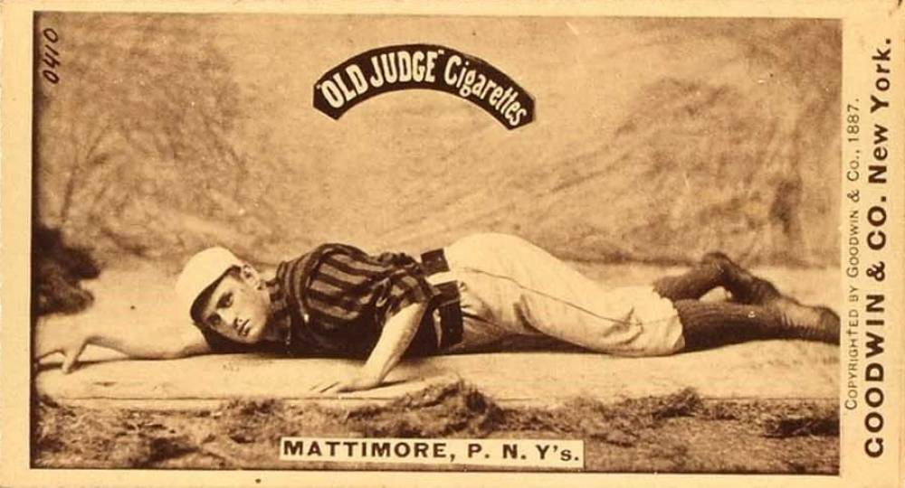 1887 Old Judge Mattimore, P. N.Y's. #297-7a Baseball Card