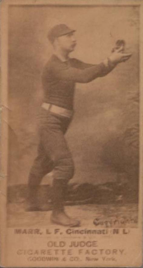1887 Old Judge Marr, L.F. Cincinnati (NL) #293-5b Baseball Card