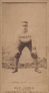 1887 Old Judge Lyons, 3d B. Athletics #283-1a Baseball Card