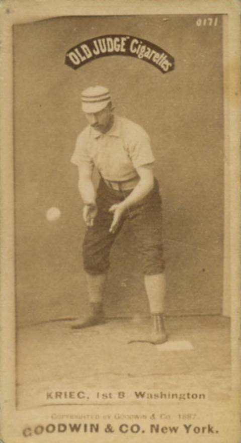 1887 Old Judge Krieg, 1st B., Washington #269-2a Baseball Card