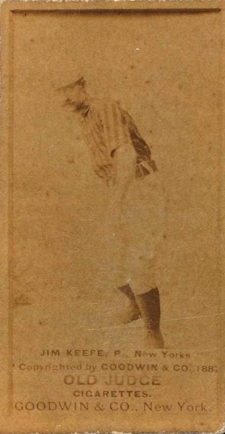 1887 Old Judge Jim Keefe, P. New Yorks #251-2a Baseball Card