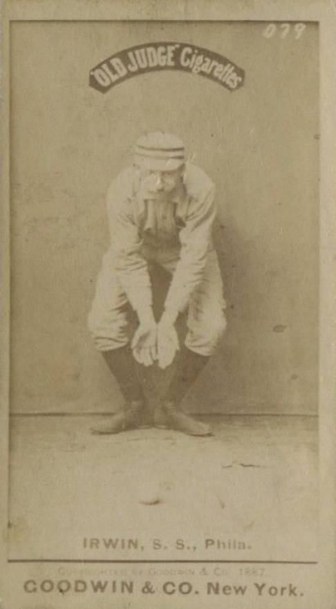 1887 Old Judge Irwin, S.S., Phila. #244-6a Baseball Card