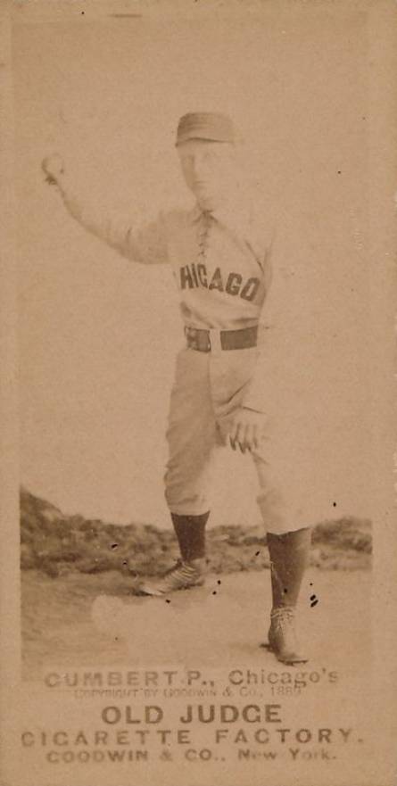 1887 Old Judge Gumbert, P., Chicago's #203-2a Baseball Card