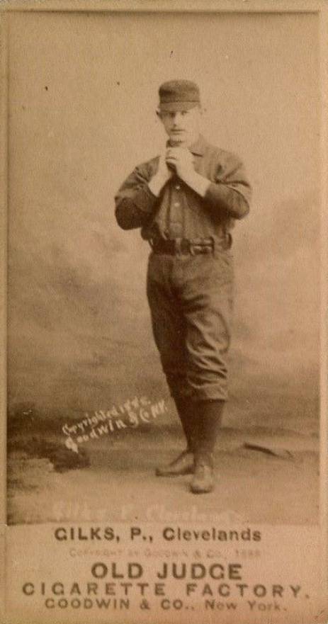1887 Old Judge Gilks P., Clevelands #187-4a Baseball Card