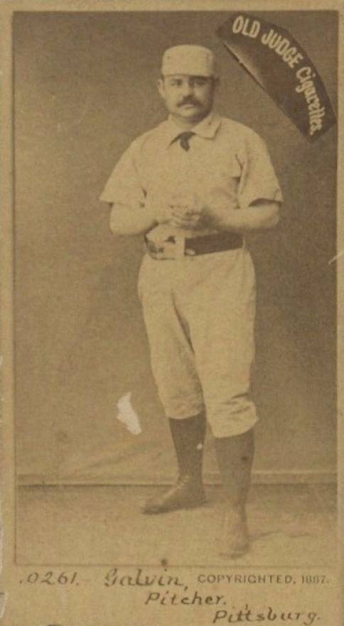 1887 Old Judge Galvin, Pitcher, Pittsburg #177-3b Baseball Card