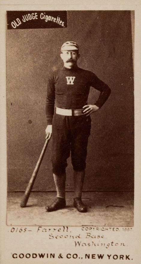 1887 Old Judge Farrell, Second Base, Washington #154-1a Baseball Card