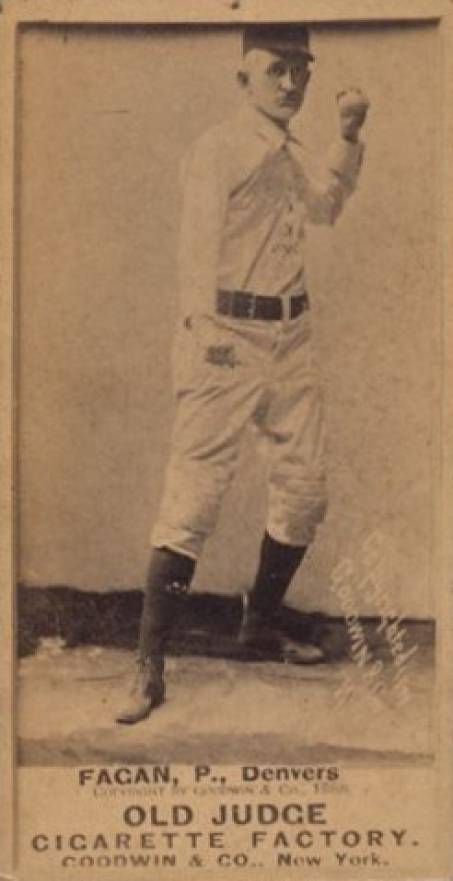 1887 Old Judge Fagan, P., Denvers #151-1b Baseball Card