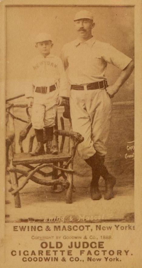 1887 Old Judge Ewing & Mascot, New Yorks #149-11a Baseball Card
