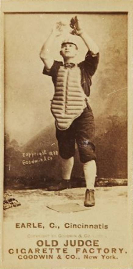 1887 Old Judge Earle, C., Cincinnatis #142-1a Baseball Card