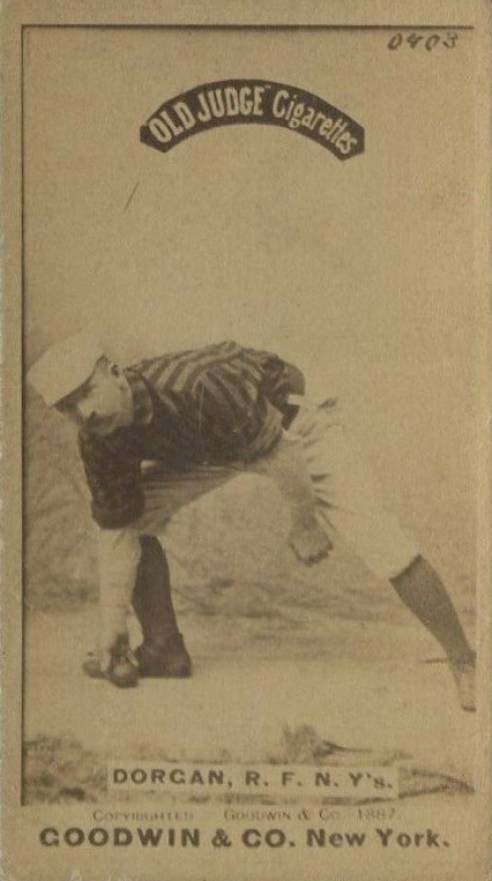 1887 Old Judge Dorgan, R.F. N.Y's #132-11a Baseball Card