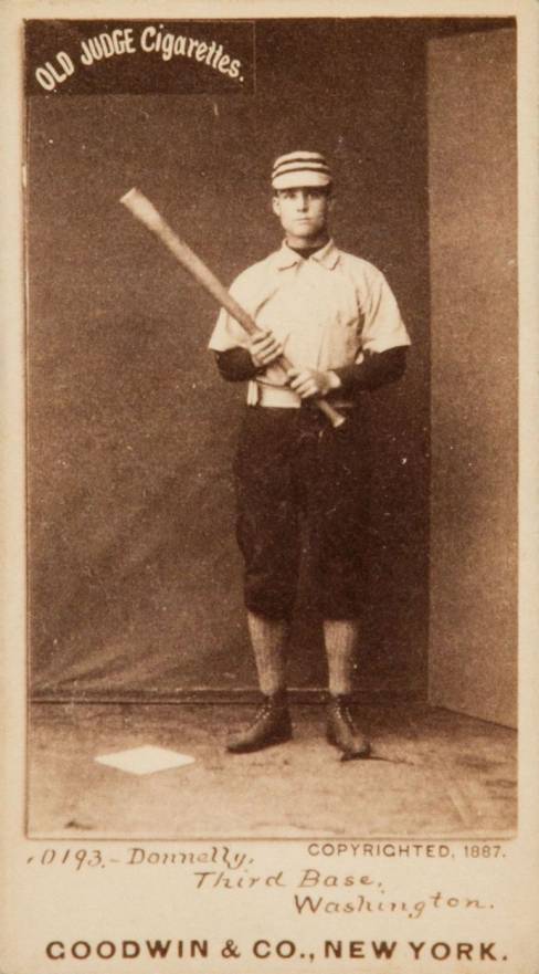 1887 Old Judge Donnelly, Third Base, Washington #129-2b Baseball Card