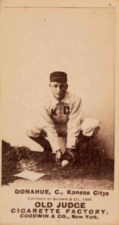 1887 Old Judge Donohue, C., Kansas Citys #128-4a Baseball Card