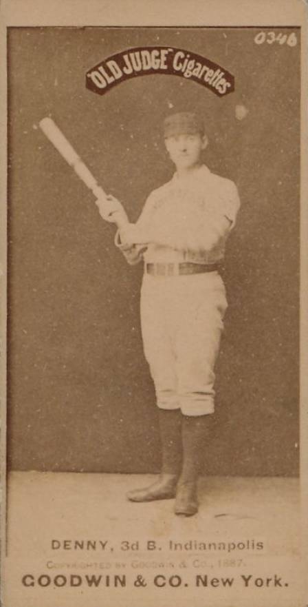 1887 Old Judge Denny, 3d B. Indianapolis #124-1a Baseball Card