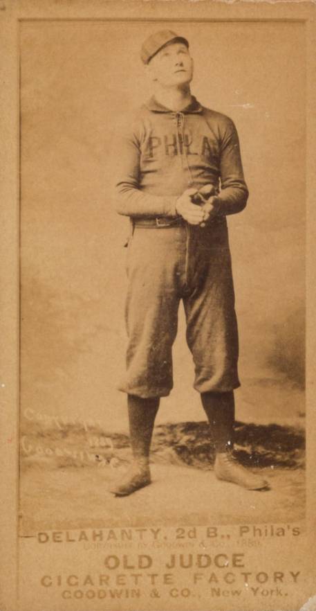 1887 Old Judge Delahanty, 2 B., Phila's #123-3b Baseball Card