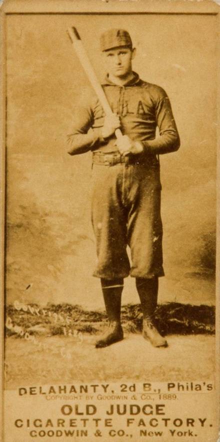 1887 Old Judge Delahanty, 2 B., Phila's #123-1b Baseball Card