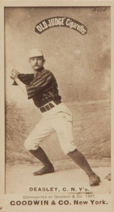 1887 Old Judge Deasley, C. N.Y's. #121-4a Baseball Card