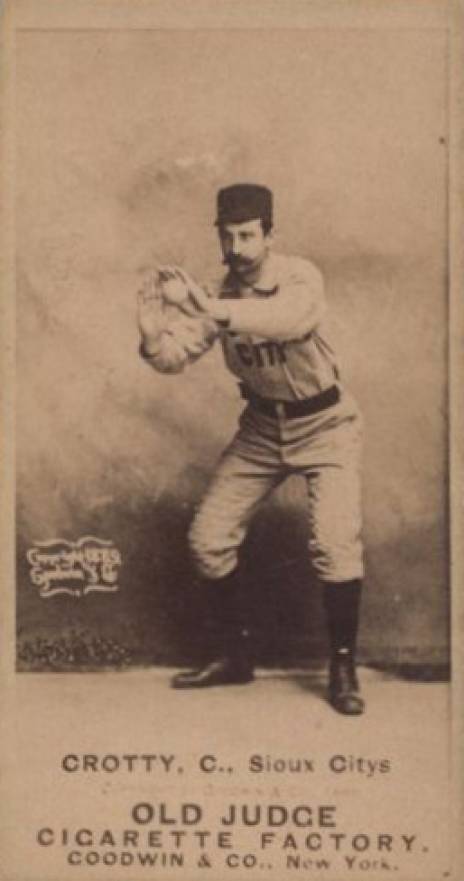 1887 Old Judge Crotty, C., Sioux Citys #102-3a Baseball Card