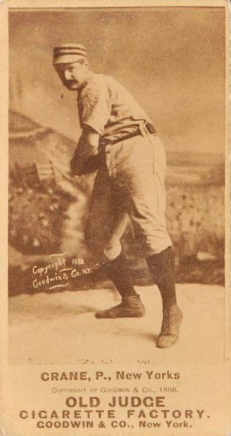 1887 Old Judge Crane, P., New Yorks #96-5b Baseball Card