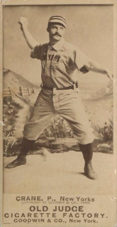 1887 Old Judge Crane, P., New Yorks #96-6b Baseball Card