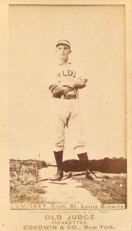 1887 Old Judge Comiskey, Capt. St. Louis Browns #86-6a Baseball Card