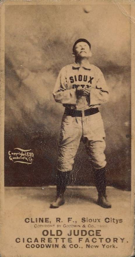 1887 Old Judge Cline, R.F., Sioux Citys #81-1a Baseball Card